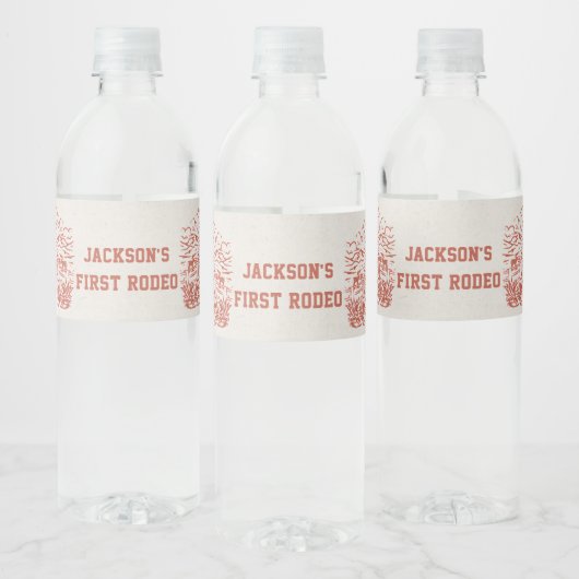 Western rustiek verjaardagsfeestje waterflesje lab waterfles etiket (Flessen)