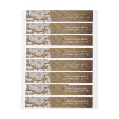 western rustig land bruiloft burlap en kant omwikkelbaar adreslabel (Vel)