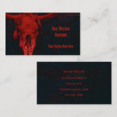 Western Rustisch Rood Zwart  Bull Koe Visitekaartje (Voorkant / Achterkant)