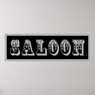 Western saloon poster