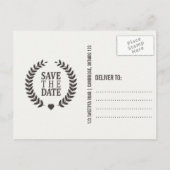 Western Save the Date Photo Briefkaart (Achterkant)