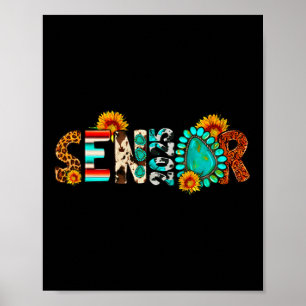 Western senior 2025 Koeienhuid Afstuderen CL van 2 Poster