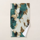 Western Smaragd Goud Wit Koeienhuid Bad Handdoek (Handdoek)