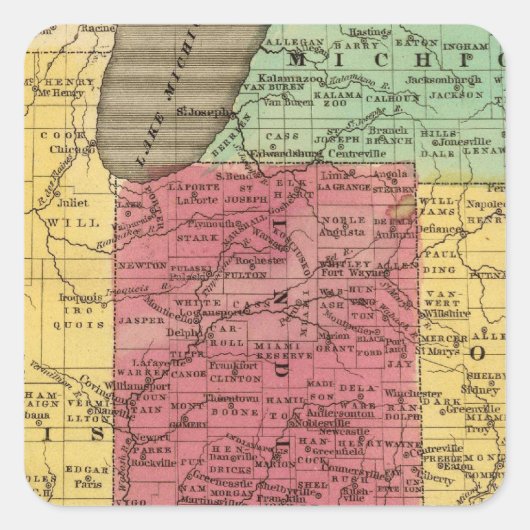 Western States 2 Vierkante Sticker (Voorkant)