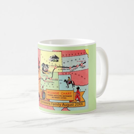Western States Map Custom Mug Koffiemok (Voorkant rechts)