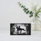Western-stijl Galloping Horse and Rider Visitekaartje (Staand voorkant)