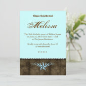 Western Sweet 16 Invitation Blue Star Brown (Debout devant)