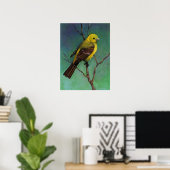 Western Tanager, affiche d'art faunique (Bureau à domicile)
