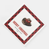 Western tartan napkins for holiday table setting servet (Hoek)