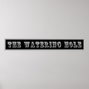 Western teken de waterkant poster