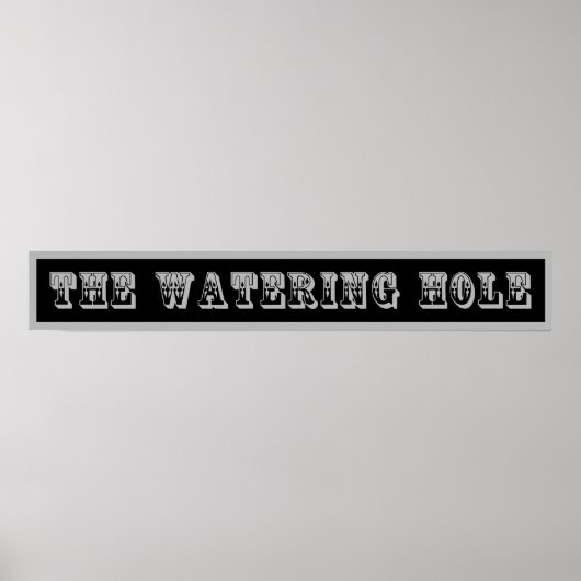 Western teken de waterkant poster (Voorkant)