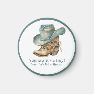 Western thema Baby shower Favor Magneet