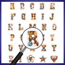 Western thema bloemmonogram | alfabetletters