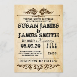 Western thema bruiloft uitnodigingen