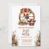 Western thema cowboy kerstfeest kaart (Voorkant)