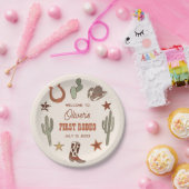 Western thema eerste Rodeo Verjaardag Papieren Bordje (Feest)