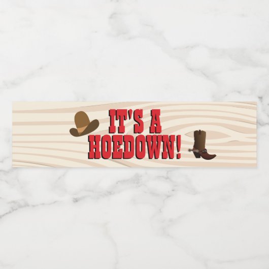 Western thema Etiket op voedsel en dranken (Enkel label)