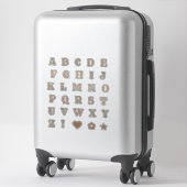 Western thema letters Alphabet Monogram Sticker (Koffer)