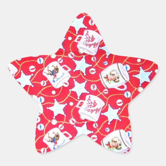 Western thema Retro Cowboys Stickers (Voorkant)