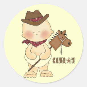 Western Thème Cute Baby Cowboy Stickers amusants