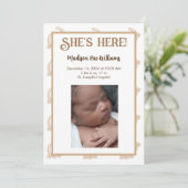 Western-Theme Elle est ici Faire-part de naissance (Debout devant)