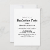 Western Thème Graduation Party Mini Invitation (Dos)