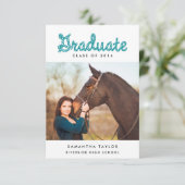 Western Thème Graduation Party Mini Invitation (Debout devant)