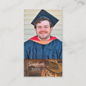 Western theme Hat and Lasso Grad Party Invitation (Devant)