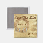 Western Theme Wedding Enregistrer la date Magnet (Recto/Verso)