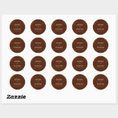 Western Tooled Rustic Terracotta Cream Wedding Ronde Sticker (Vel)