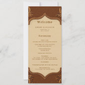 Western Tooled Terracotta Rustic Wedding Program (Voorkant)