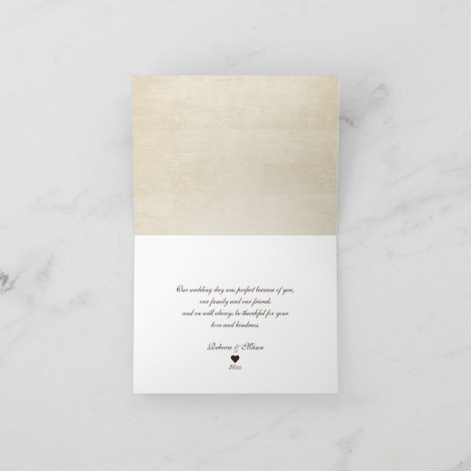 Western touw en Hoefijzers Dank u Bedankkaart (Binnen)