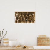 Western Townfolk - Petit poster (Cuisine)