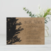 Western Tree Branches Bridal Douche Invitations (Debout devant)