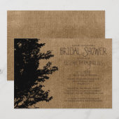 Western Tree Branches Bridal Douche Invitations (Devant / Derrière)