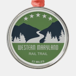 Western treinspoor Maryland Metalen Ornament