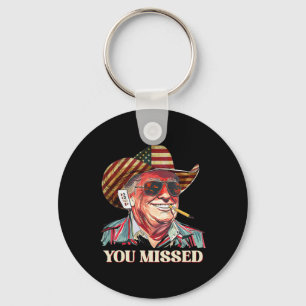 Western Trump Cowboy Je Mist Amerikaanse Vlag Cowb Sleutelhanger