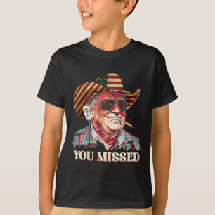 Western Trump Cowboy Je Mist Amerikaanse Vlag Koe T-shirt
