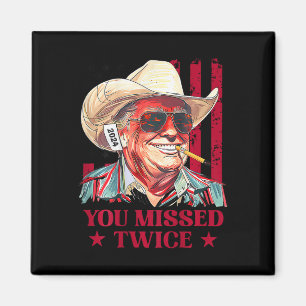 Western Trump Cowboy Je Miste Tweemaal Trump 2025 Magneet
