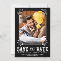 Western typografie foto kader save the date