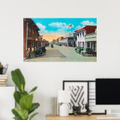 Western Uitzicht uit 5th en Main Street Corner Poster (Thuiskantoor)