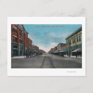 Western Uitzicht uit de vierde straat # 2 Briefkaart