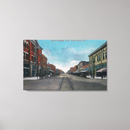 Western Uitzicht uit de vierde straat # 2 Canvas Afdruk (Voorkant)