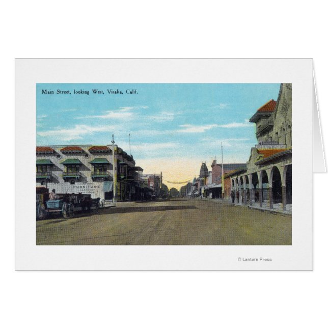 Western Uitzicht uit Main StreetVisalia, CA2 (Voorkant Horizontaal)