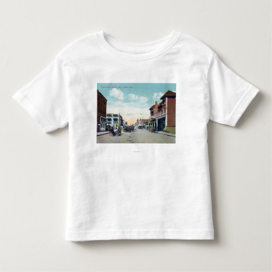 Western Uitzicht uit Main StreetVisalia, CA Kinder Shirts (Voorkant)