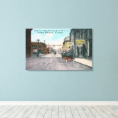 Western Uitzicht van Holly Street van YMCA Bldg Canvas Afdruk (Insitu (Houten vloer))