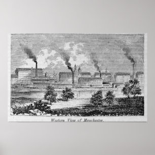 Western Uitzicht van Manchester Poster