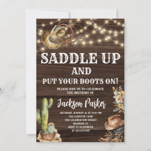 Western Verjaardag Cowboy Verjaardagsfeest Kaart