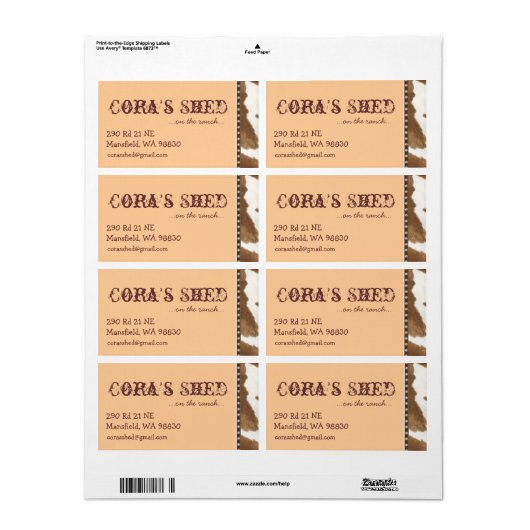 Western verzendlabel (Full Sheet)