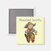 Western Vintage 1912 Fun Lil' Cowboy Fridge Magnet (Recto/Verso)